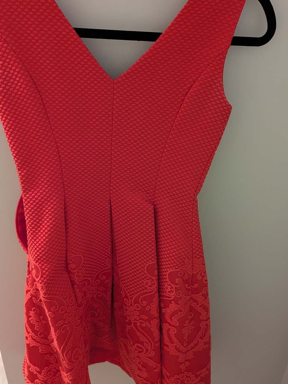 Evernew Red Sleeveless V-Neck Fit & Flare Dress - Picture 3 of 4